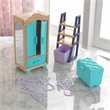Pemberly Row 8 Piece Wooden Plastic Master Closet Dollhouse Accessory Pack