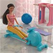 Pemberly Row 8 Piece Wooden Plastic Home Gym Dollhouse Accessory Pack