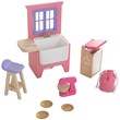 Pemberly Row 8 Piece Wooden Plastic Kitchen Upgrade Dollhouse Accessory Pack
