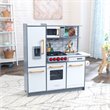 Pemberly Row Uptown Elite Wooden Plastic Play Kitchen with Easy Assembly