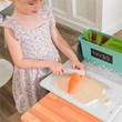 Pemberly Row Garden Gourmet 13 Piece Play Kitchen with Easy Assembly