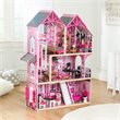 Pemberly Row Modern Wood 16 Piece Multicolored Plastic Dollhouse