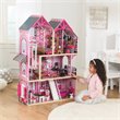 Pemberly Row Modern Wood 16 Piece Multicolored Plastic Dollhouse