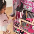 Pemberly Row Modern Wood 16 Piece Multicolored Plastic Dollhouse
