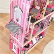 Pemberly Row Modern Wood 16 Piece Multicolored Plastic Dollhouse