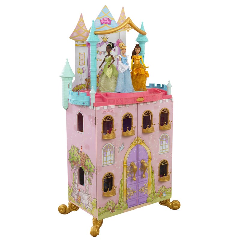 Pemberly Row Disney Princess 20 Piece Dance & Dream Dollhouse