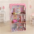 Pemberly Row Penelope 9 Piece Multicolored Wooden Plastic Dollhouse