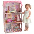 Pemberly Row Penelope 9 Piece Multicolored Wooden Plastic Dollhouse