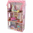 Pemberly Row Penelope 9 Piece Multicolored Wooden Plastic Dollhouse
