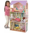 Pemberly Row Modern 11 Piece Multicolored Wooden Plastic Dollhouse