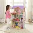Pemberly Row Modern 11 Piece Multicolored Wooden Plastic Dollhouse