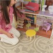 Pemberly Row Modern 11 Piece Multicolored Wooden Plastic Dollhouse