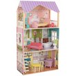 Pemberly Row Modern 11 Piece Multicolored Wooden Plastic Dollhouse