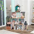 Pemberly Row Modern 24 Piece Wooden Dollhouse with Easy Assembly