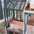 Pemberly Row Modern 24 Piece Wooden Dollhouse with Easy Assembly