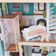 Pemberly Row Modern 24 Piece Wooden Dollhouse with Easy Assembly