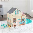 Pemberly Row 24 Piece Multicolored Wooden Plastic Horse Stable