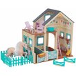 Pemberly Row 24 Piece Multicolored Wooden Plastic Horse Stable