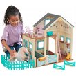 Pemberly Row 24 Piece Multicolored Wooden Plastic Horse Stable