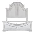 Pemberly Row Contemporary Magnolia Manor White Queen Panel Bed