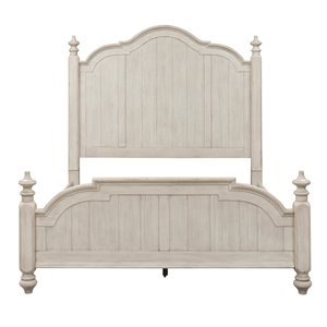 Pemberly Row Contemporary Farmhouse Reimagined White King Poster Bed