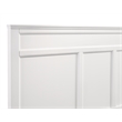 Pemberly Row Contemporary Solid Wood Queen Bed in White Finish