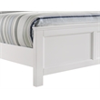 Pemberly Row Contemporary Solid Wood Queen Bed in White Finish