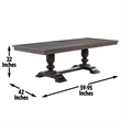 Pemberly Row Contemporary Wood Washed Espresso Finish Dining Table