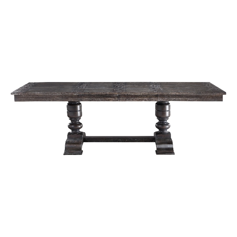 Pemberly Row Contemporary Wood Washed Espresso Finish Dining Table