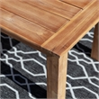 Pemberly Row Modern Solid Teak Outdoor 18