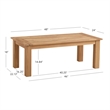 Pemberly Row Modern Solid Teak Outdoor 18
