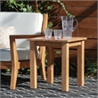 Pemberly Row Modern Teak Outdoor Square Side Table 22
