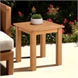 Pemberly Row Modern Teak Outdoor Square Side Table 22
