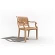 Pemberly Row Contemporary Premium Teak Outdoor Dining Armchair