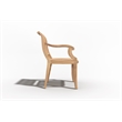 Pemberly Row Contemporary Premium Teak Outdoor Dining Armchair