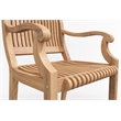 Pemberly Row Contemporary Premium Teak Outdoor Dining Armchair