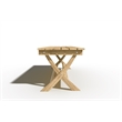Pemberly Row Contemporary 3 Person Teak Outdoor Bench in Teak