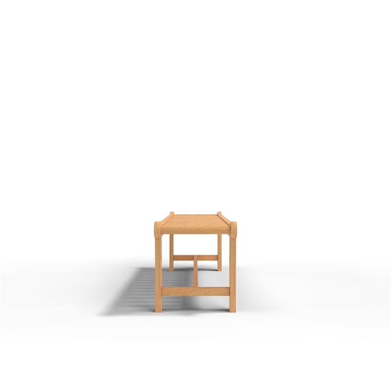 Pemberly Row Contemporary 2 Person Premium Teak Outdoor Bench