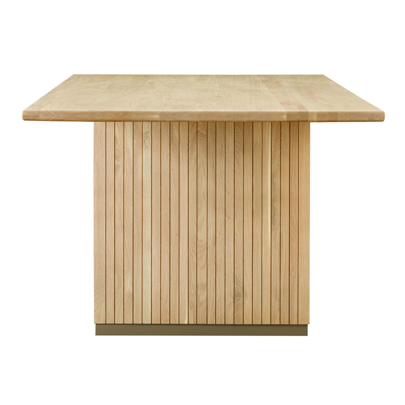 Pemberly Row Transitional Accent Oak Wood Rectangular Dining Table