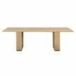 Pemberly Row Transitional Accent Oak Wood Rectangular Dining Table