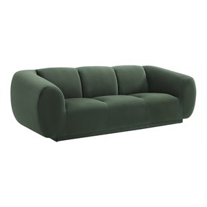 Pemberly Row 29.3&quotH Sumptuous Velvet Upholstered Sofa in Green