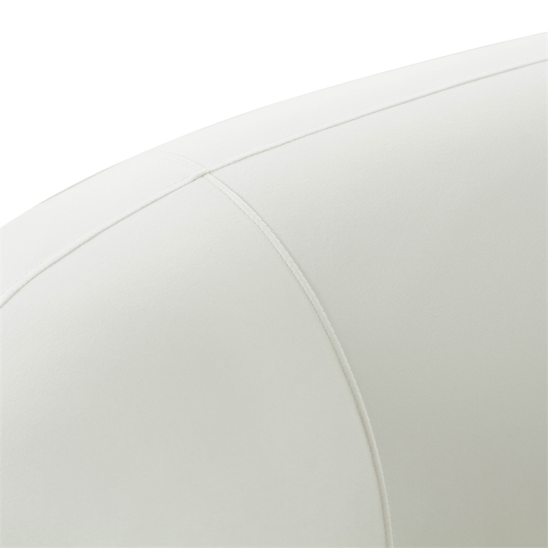 Pemberly Row Transitional Accent Cream Velvet Upholstered120