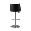 Pemberly Row Black and Silver Vegan Leather Adjustable Stool