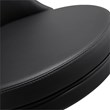 Pemberly Row Black and Silver Vegan Leather Adjustable Stool