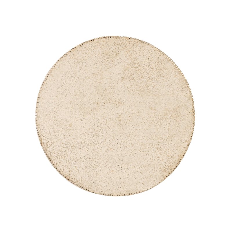 Pemberly Row Transitional Accent Stone Gold Round Side Table