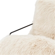 Pemberly Row Transitional Accent Natural Genuine Sheepskin Chair