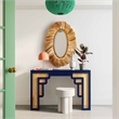Pemberley Row Rattan Navy Console Table Rectangular Minor Assembly