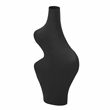Pemberly Row Handmade Transitional Accent Black Finish Steel Vase