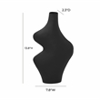 Pemberly Row Handmade Transitional Accent Black Finish Steel Vase