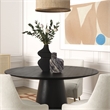 Pemberly Row Handmade Transitional Accent Black Finish Steel Vase